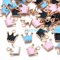 Enamel Crown Charm