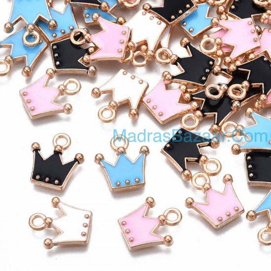 Enamel Crown Charm