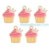 Cupcake Enamel Charm