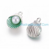 Seashell Charm With Pearl