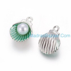 Seashell Charm With Pearl