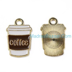 Coffee Cup Enamel Charm