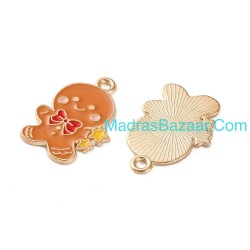 Ginger Bread Enamel Charm
