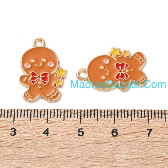 Ginger Bread Enamel Charm