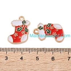 Christmas Stocking Enamel Charm
