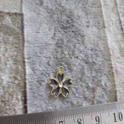 Black Enamel Flower
