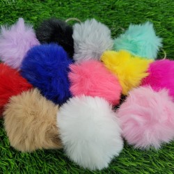 Fur Pompom Keychain
