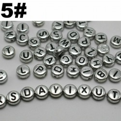 Silver Alphabet Beads