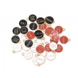 Enamel Zodiac Sign Pendant