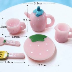 6Pcs Mini Resin Tea Set