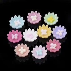 5pcs mix Resin flower 
