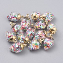 Teardrop Transparent Glass Pendant