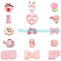 Mixed Opaque Pink Cabochons