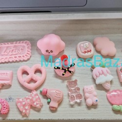 Mixed Opaque Pink Cabochons