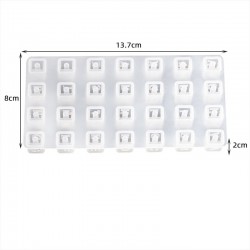  Square Alphabet Beads Mold 