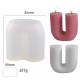 U Shape Stripe Pillar Silicone Candle Mold 