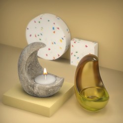 Half Moon Candle Holder Mold