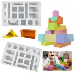  Building Blocks Square Ornament Silicone Mold