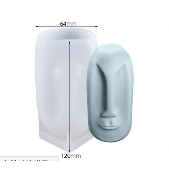 Abstract Face Silicone Candle Mold