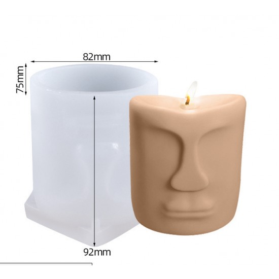 Abstract Face Silicone Candle Mold