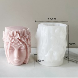 Goddess Head Silicone Candle Mold