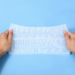Cursive Alphabet Mold With Hole