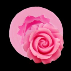 3D Flat Rose Mold