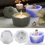 Flower Shaped Candle Jar Resin Mold