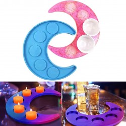 Moon T.light Holder Shot Glass Mold