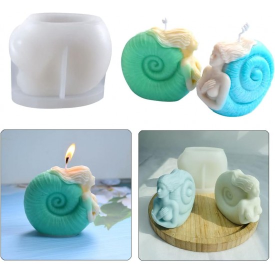 Conch Girl Shape Candle  soap Mold