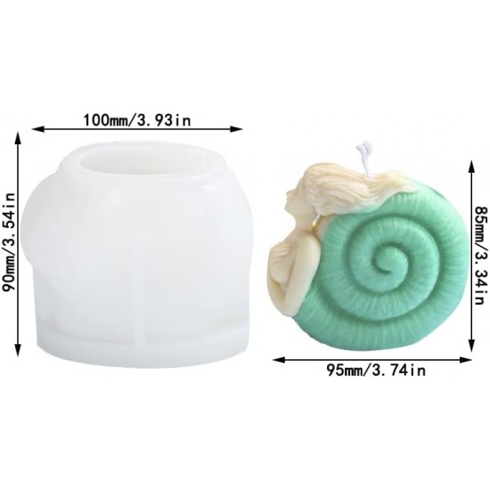 Conch Girl Shape Candle  soap Mold