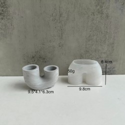 U Shape Candle Holder Silicone Mold