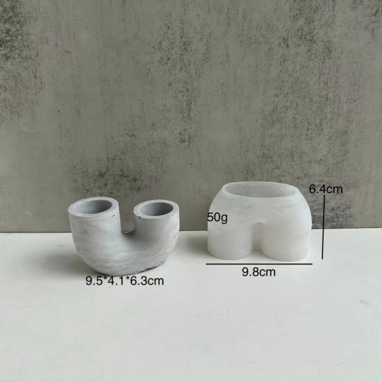 U Shape Candle Holder Silicone Mold