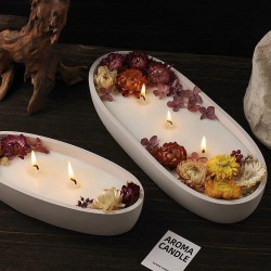 Oval Candle Boat Jar Mold