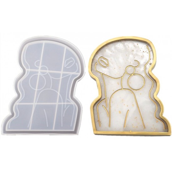 Girl Model Abstract Dish Plate Mold
