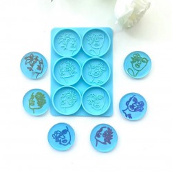 Flower Lady Round Mold