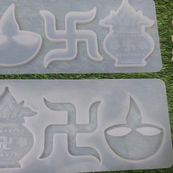 Kalash Swastik Diya Mold