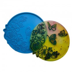 Flower Butterfly coaster Mold