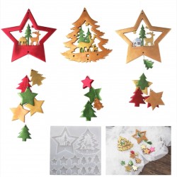 Christmas Tree Five-pointed Star Pendant Decoration Mold