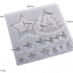 Christmas Tree Five-pointed Star Pendant Decoration Mold