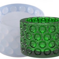 Polka dot Round storage / Tlight Mold
