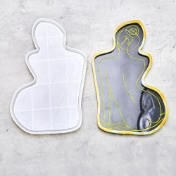 Human Body Abstract Line Dish Silicone Mold