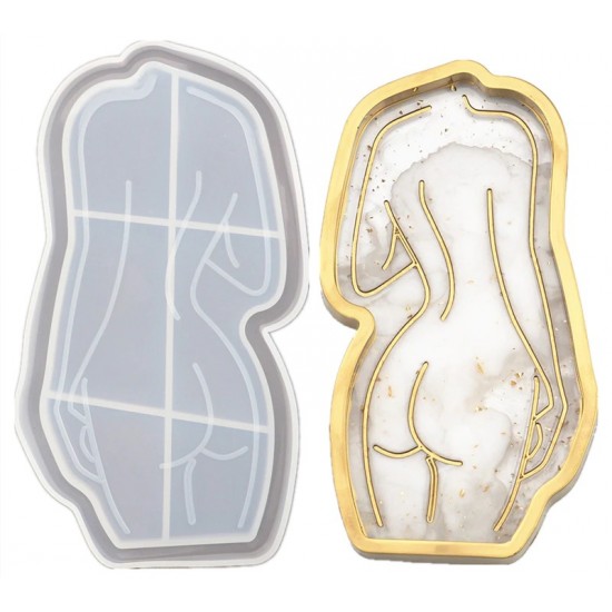 Girl Model Body Abstract Dish Mold 1