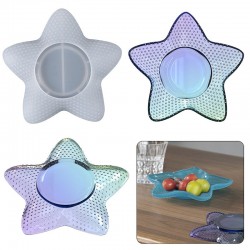Wave Dot Starfish Jewelry Dish Silicone Mold