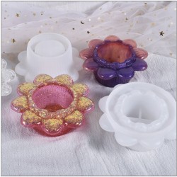 Flower Candle Holder Storage Box Mold