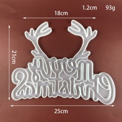 Merry Christmas Reindeer Horn Mold