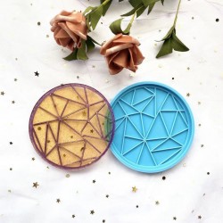 Geometric Circle Round Shape Coaster Mold