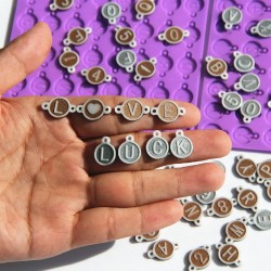 Single and Double Hole Alphabet Pendant Mold