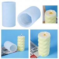 Rhombus Cylindrical Candle Silicone Mold