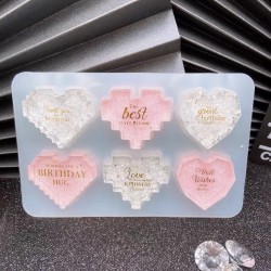 Pixel Love Heart Mold